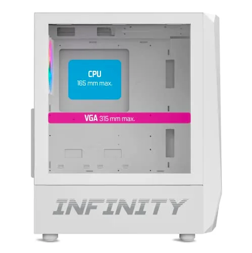 Boîtier PC Gamer - Spirit Of Gamer - INFINITY ARTIC - Blanc - RGB - Verre Trempé - vue 5
