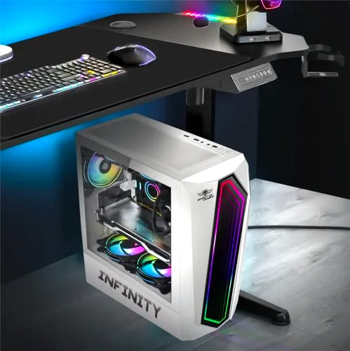 Boîtier PC Gamer - Spirit Of Gamer - INFINITY ARTIC - Blanc - RGB - Verre Trempé - vue 8