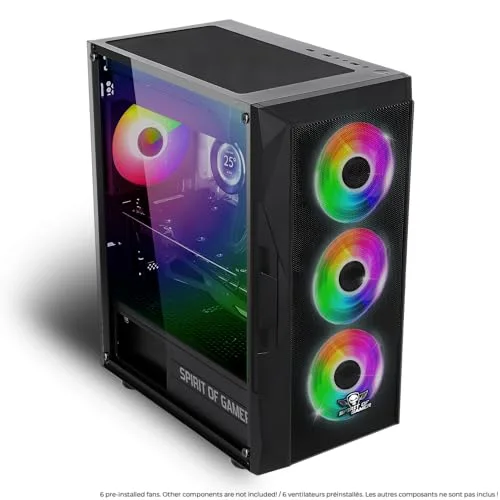 Boitier PC Gamer Spirit Of Gamer Rogue 7 - RGB 6 Ventilateurs ARGB Verre Trempé - vue 3