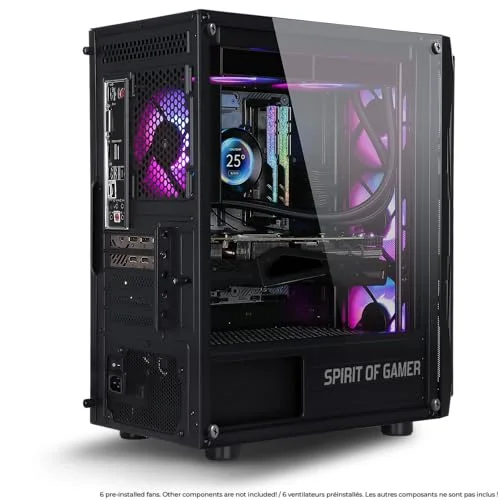 Boitier PC Gamer Spirit Of Gamer Rogue 7 - RGB 6 Ventilateurs ARGB Verre Trempé - vue 5