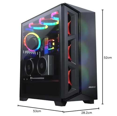 Boitier PC Gaming - Cougar Gaming - DARKBLADER X5 RGB - Refroidissement dair - Éclairage RVB - 3 ventilateurs ARGB VK120 - vue 8