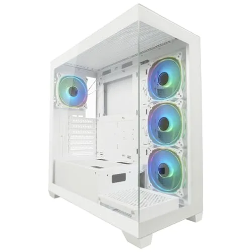 Boîtier PC - LC-Power - Gaming 715W - Blanc - 4 ventilateurs ARGB - Compatibilité watercooling - vue 2