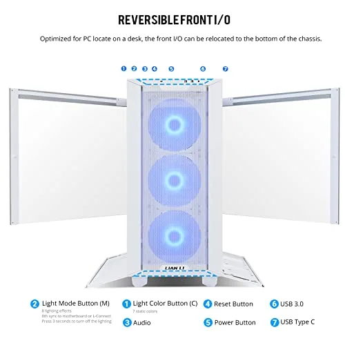 Boîtier PC - LIAN LI - Lancool III - RGB - ATX - Refroidissement optimisé - vue 3