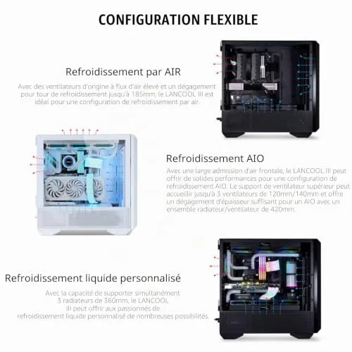Boîtier PC - LIAN LI - Lancool III - RGB - ATX - Refroidissement optimisé - vue 7