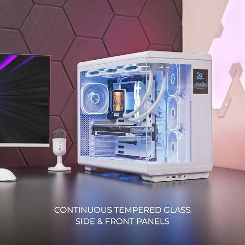 Boîtier PC - MARS GAMING - MC-REVPRO - ATX semi-tour - Écran LCD 43 - 4 ventilateurs PWM ARGB - vue 3