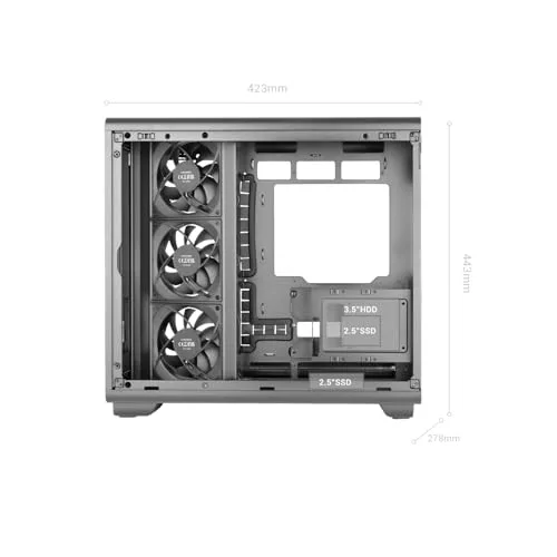 Boîtier PC - MARS GAMING - MC-REVPRO - ATX semi-tour - Écran LCD 43 - 4 ventilateurs PWM ARGB - vue 6