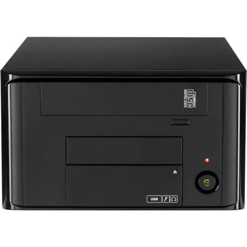 Boîtier PC Mini-ITX - INTERTECH - MI-008 - Noir - 1 baie interne - 2 ports USB 3.2 Gen 1 - vue 2