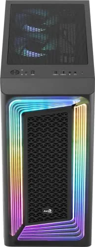 Boîtier PC Moyen Tour ATX - Aerocool - Interstellar RGB - Panneau vitré - Noir - Taille unique - vue 3