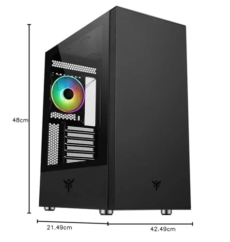 Boîtier PC Moyen Tour ATX - ITek - Vertibra S210 RGB - Panneau vitré - Couleur noire - Taille unique - vue 8