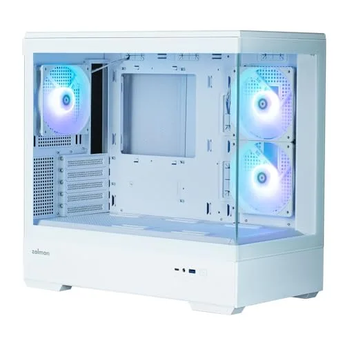 Boitier PC sans alimentation - ZALMAN P30 (Blanc) - Mini tour - Micro-ATX - 3x120mm LED A-RGB - vue 6