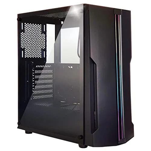 Boîtier PC - Xilence - Xilent Blade - Noir - Verre trempé - Éclairage RGB - vue 2