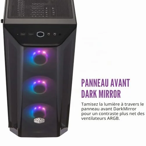 Cooler Master MasterBox MB520 ARGB ATX - vue 3