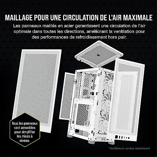 Corsair 2000D Airflow ITX White - vue 3