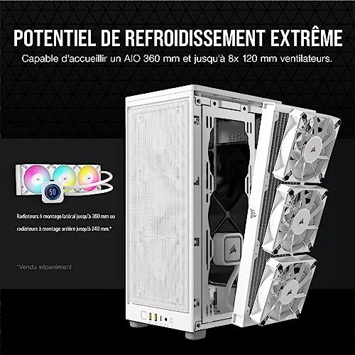 Corsair 2000D Airflow ITX White - vue 5