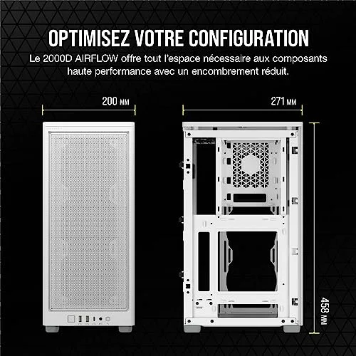 Corsair 2000D Airflow ITX White - vue 7