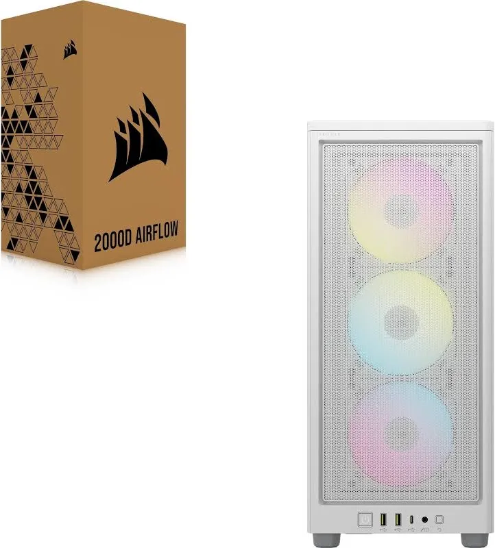 Corsair 2000D Airflow mITX RGB White - vue 2