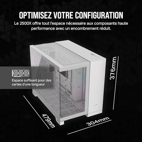 Corsair 2500X mATX RGB White - vue 7