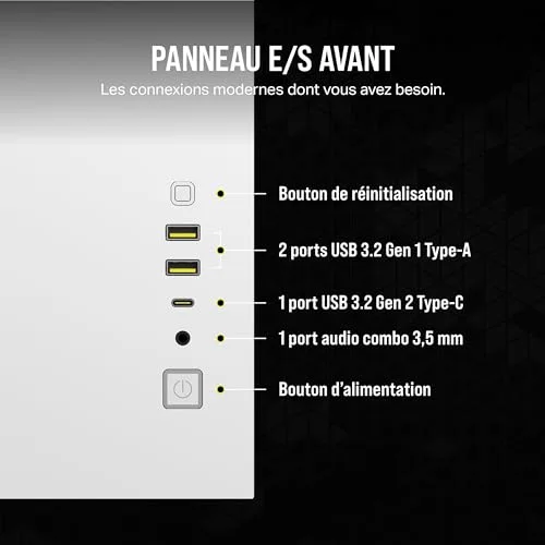 Corsair 2500X mATX RGB White - vue 9