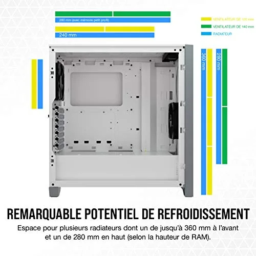 Corsair 4000D ATX White - vue 4