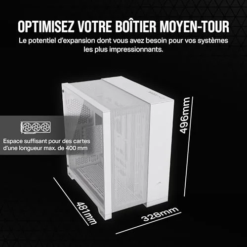 Corsair 6500D AIRFLOW ATX White - vue 8