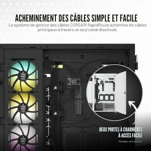 CORSAIR Boîtier PC 7000D AIRFLOW Verre Trempé - Blanc (CC-9011219-WW) - vue 7