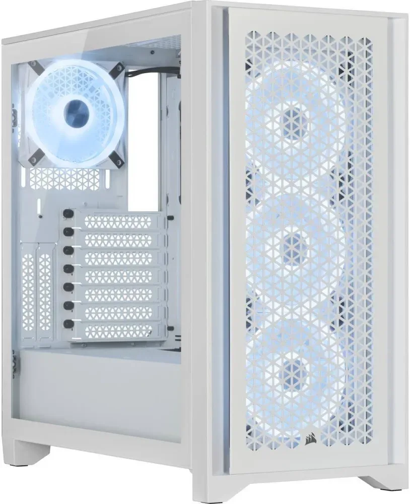 Corsair iCUE 4000D Airflow ATX RGB White - vue 2
