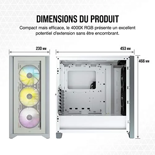 Corsair iCUE 4000X ATX RGB - vue 8