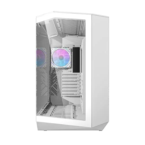 darkFlash DY470 White ATX RGB - vue 3