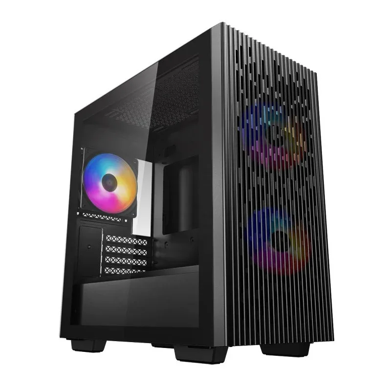 DeepCool MATREXX 40 3FS Boîtier Mini Tour Micro-ATX Noir 3x Ventilateurs RGB 120mm