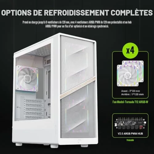 GameMax AERIS 330 MW mATX RGB - vue 6
