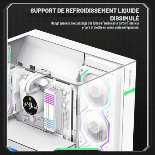 GameMax Infinity Pro ATX RGB White - vue 6