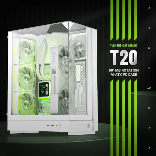 GameMax T20 WH ATX RGB - vue 2