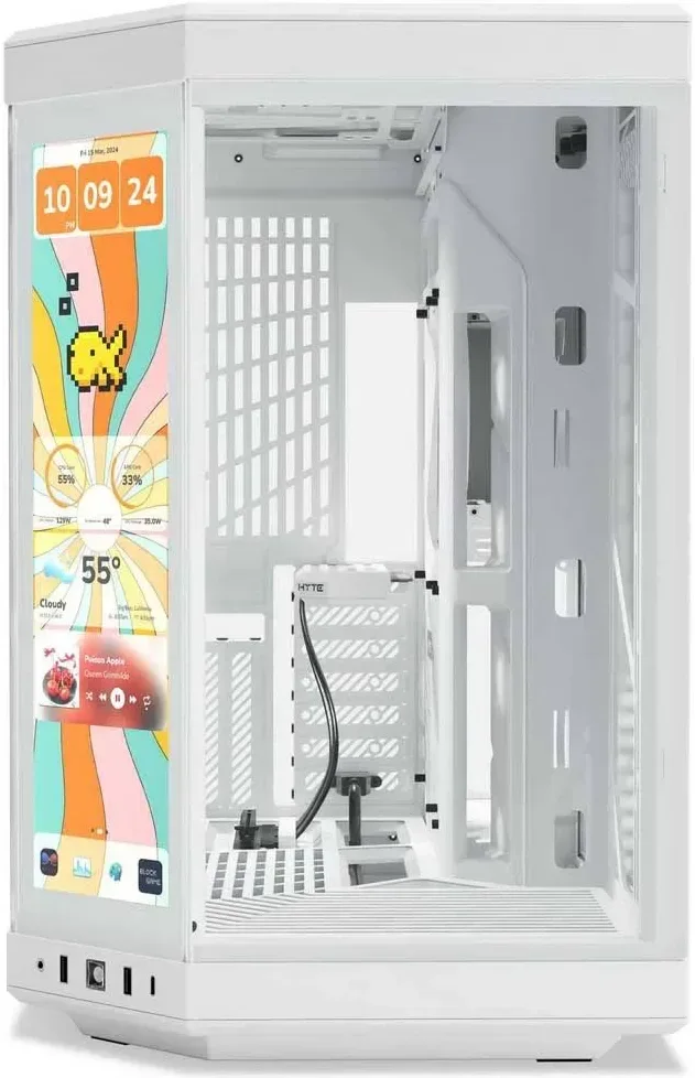 Hyte Y70 Touch Infinite White ATX - vue 3