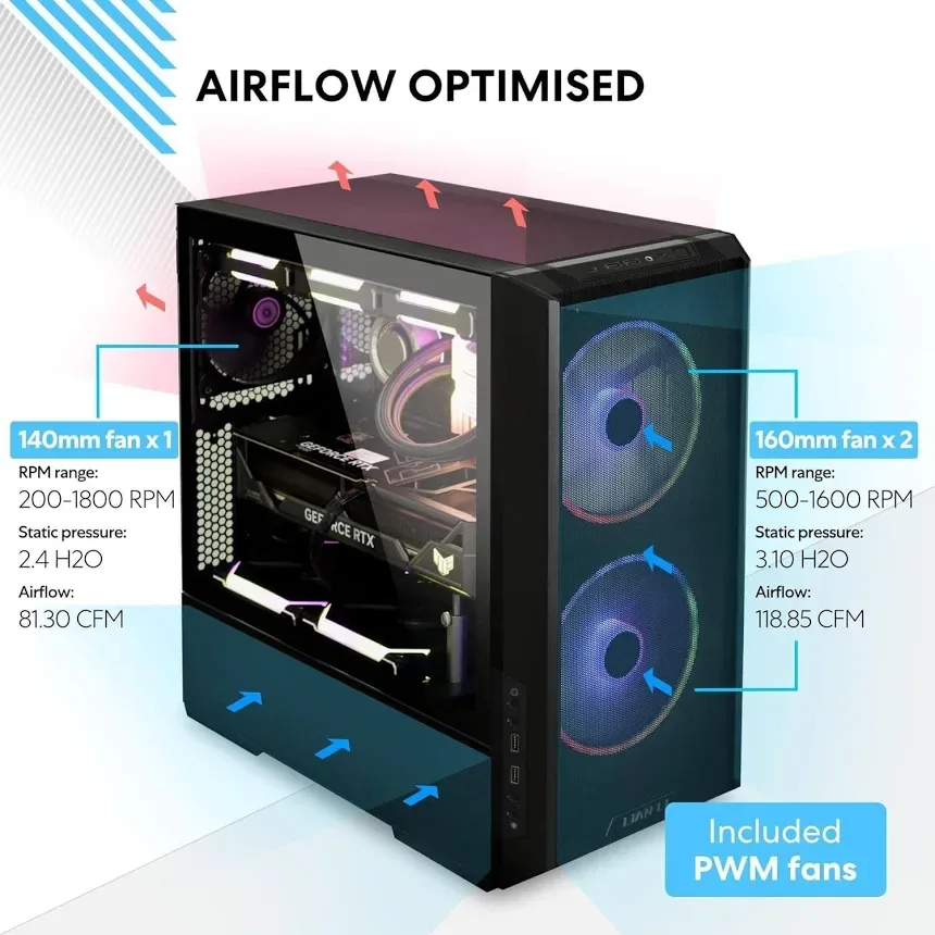 Lian Li LANCOOL 216 RGB mATX - vue 2