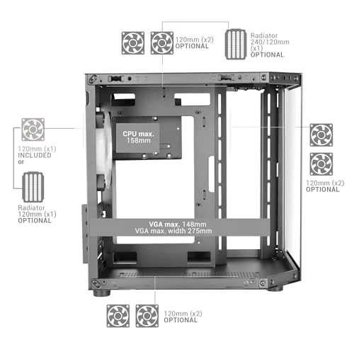 Mars Gaming MC-3TLite mATX - vue 4