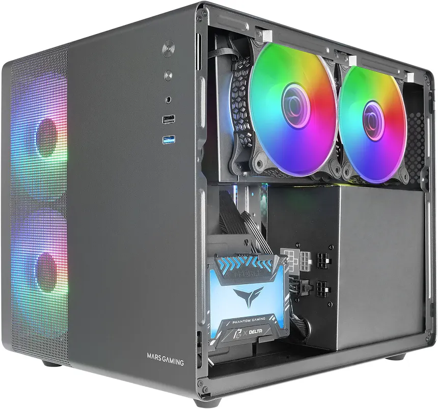 Mars Gaming MC-400 mATX RGB - vue 4