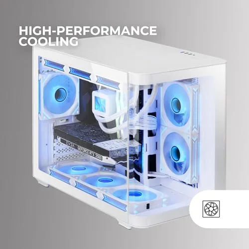 Mars Gaming MC-FUSIONM mATX White - vue 3