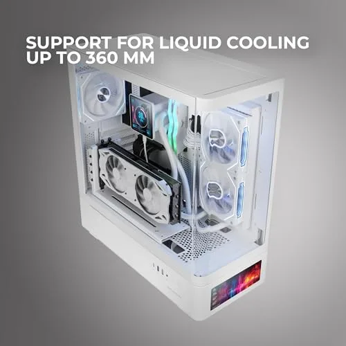 Mars Gaming MC-LCDPRO ATX White - vue 4
