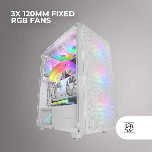 Mars Gaming MC-MAG ATX RGB White - vue 4