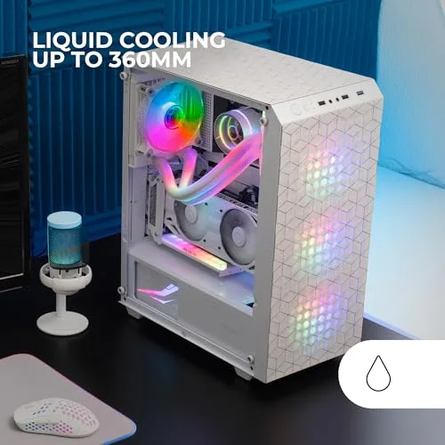 Mars Gaming MC-MAG ATX RGB White - vue 5