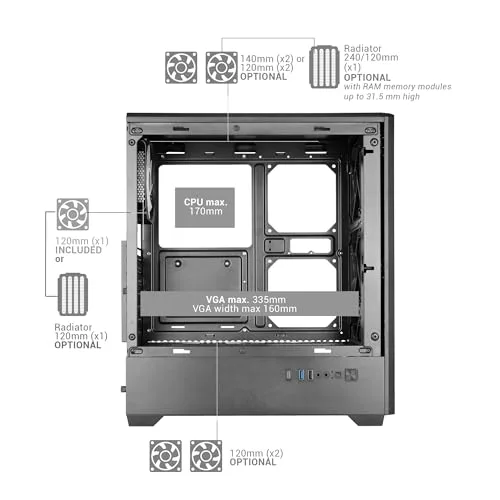 Mars Gaming MC-Quantum ATX RGB - vue 5