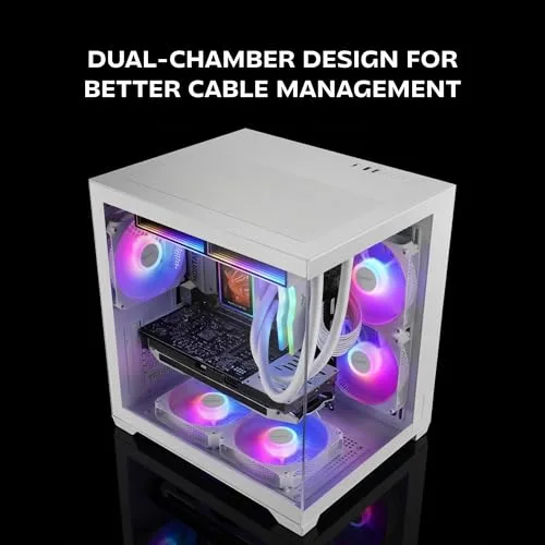 Mars Gaming MC-VIEW3 mATX RGB - vue 3