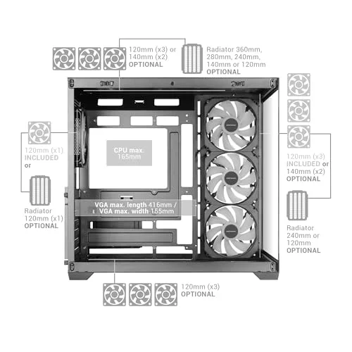 Mars Gaming MCV5 White ATX RGB - vue 5