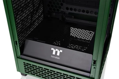 mini-tour Thermaltake The Tower 200 Boîtier PC vert racing 2 ventilateurs pré-installés fenêtre latérale filtre anti - vue 8