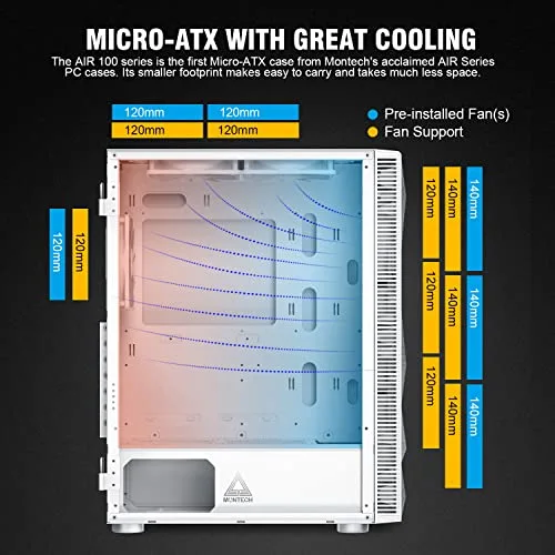 Montech X3 White ATX - vue 5