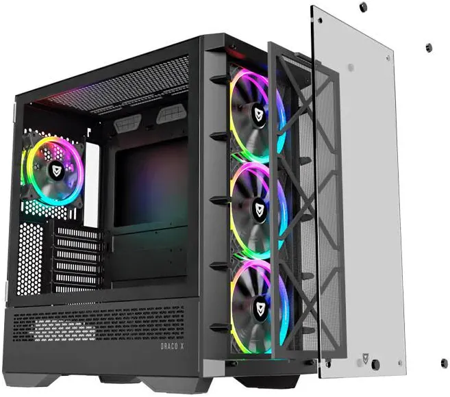 Nfortec DRACO X Black ATX - vue 2
