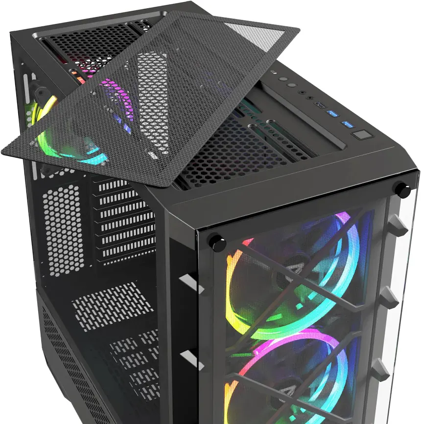 Nfortec DRACO X Black ATX - vue 3