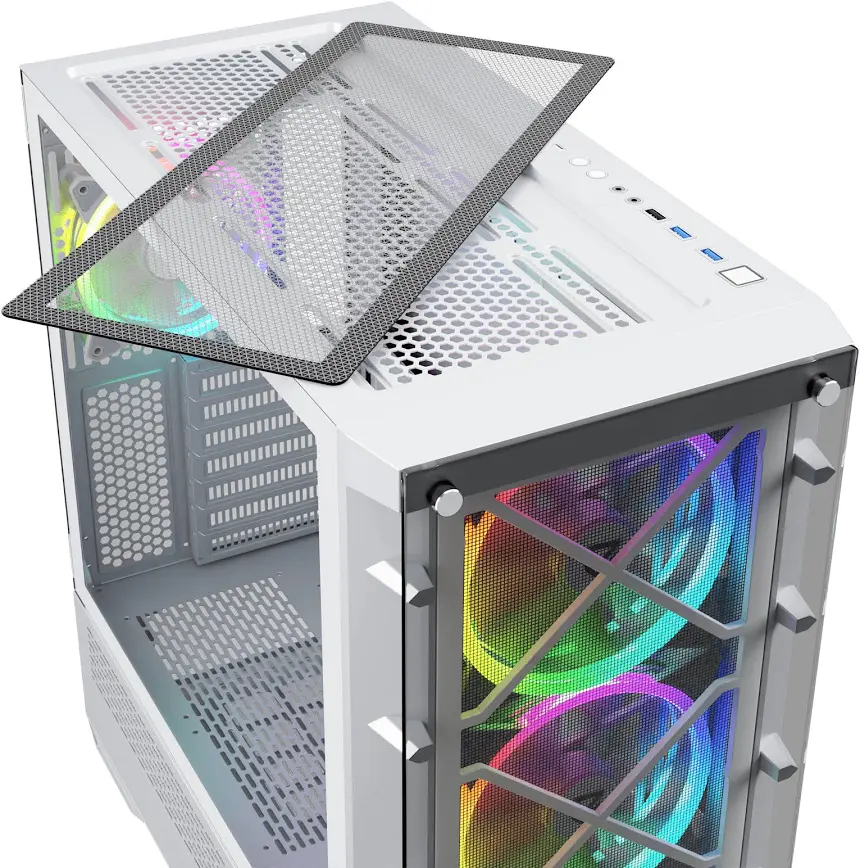 Nfortec DRACO X White ATX - vue 3