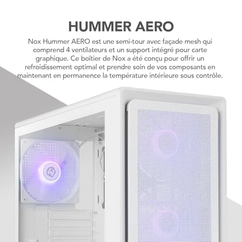 NOX Hummer AERO ATX RGB - vue 2