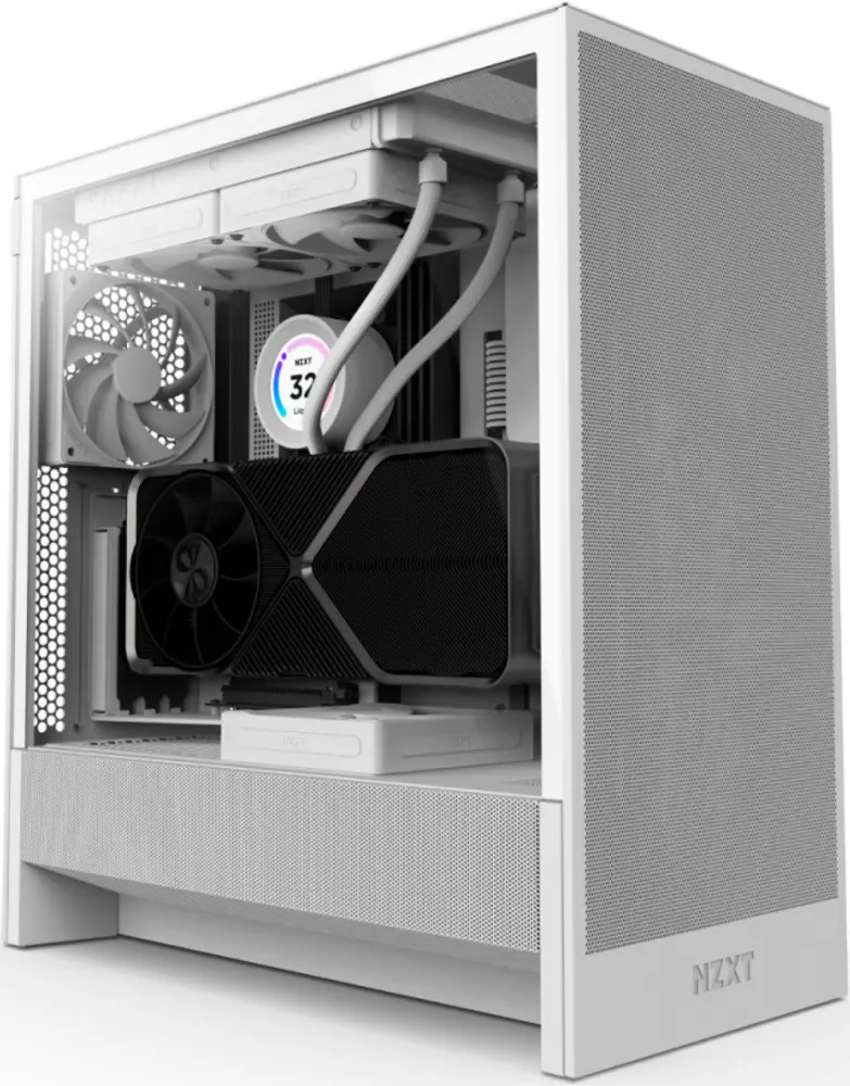 NZXT H5 Flow ATX White - vue 3
